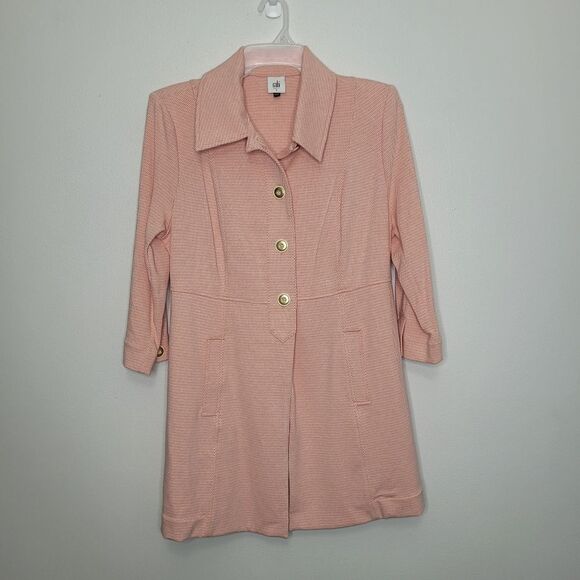 CABI 6023 Take 5 Topper Coat Preppy Classic Pockets Button Front Size Large - Picture 3 of 8